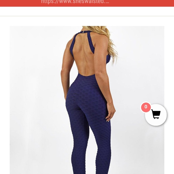 FITNESS JUMPSUIT - ANTI CELLULITE HONEYCOMB SCRUNC - Picture 2 of 5